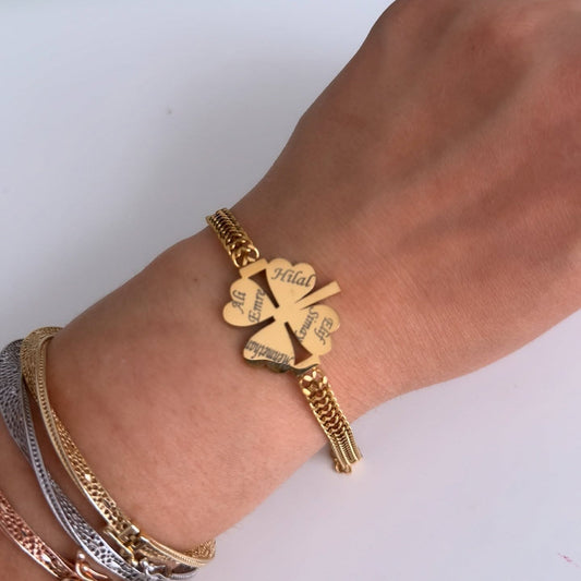 ÇELİK İSİMLİ YONCA BİLEKLİK